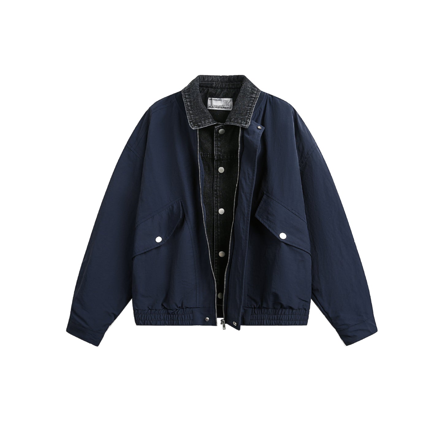 False Layer Denim Patchwork Jacket