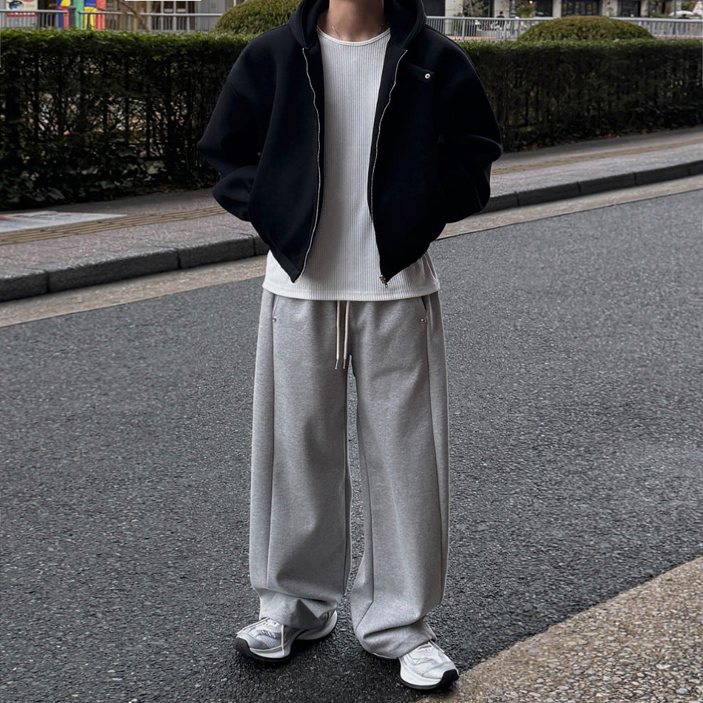 Latch Closure Detail Hooded Zip Cardigan