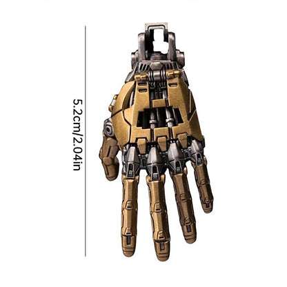 Robot Hand Pendant + Bead Necklace